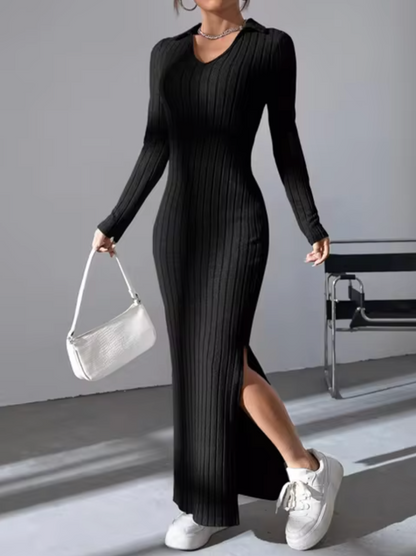 Vestido Largo y Cómodo de Punto para Mujer