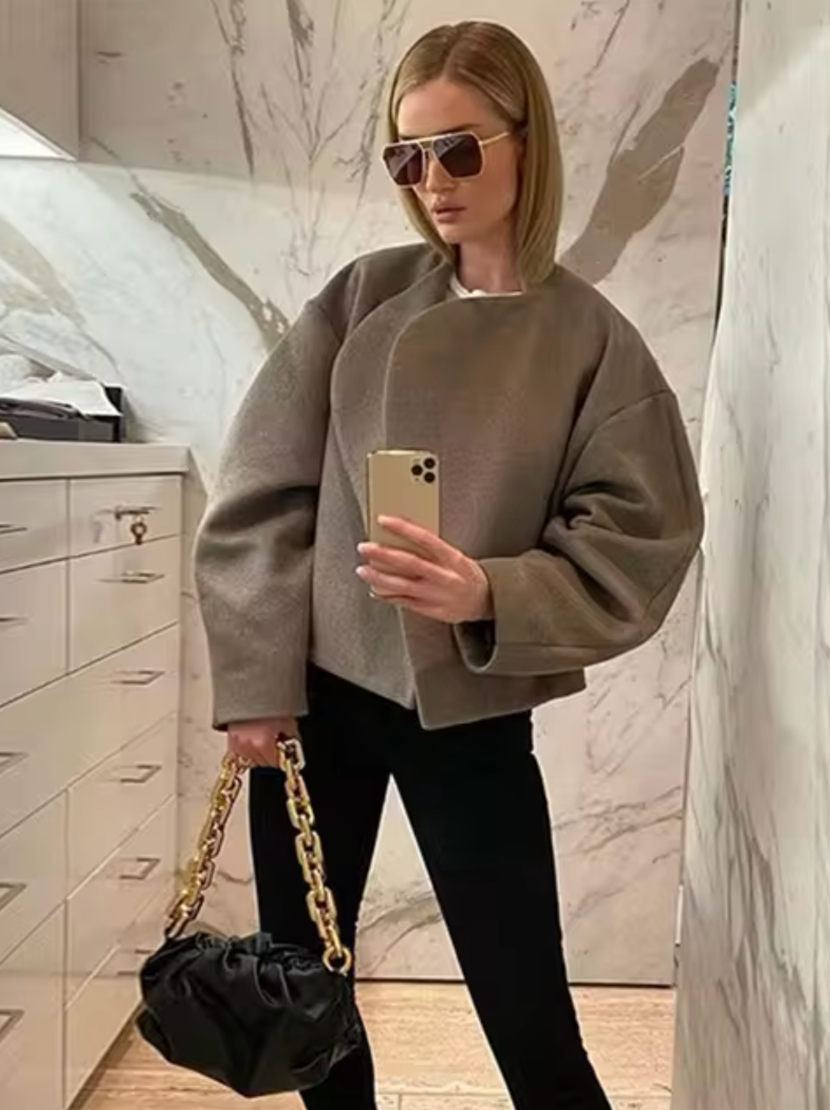 Chaquetón de Lana Abultado Invernal