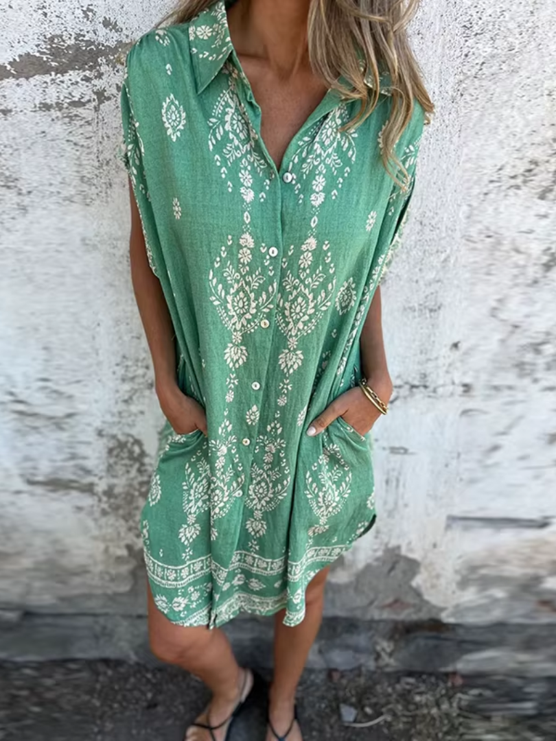 Vestido Floral Estilo Retro SAARA - Vestiria