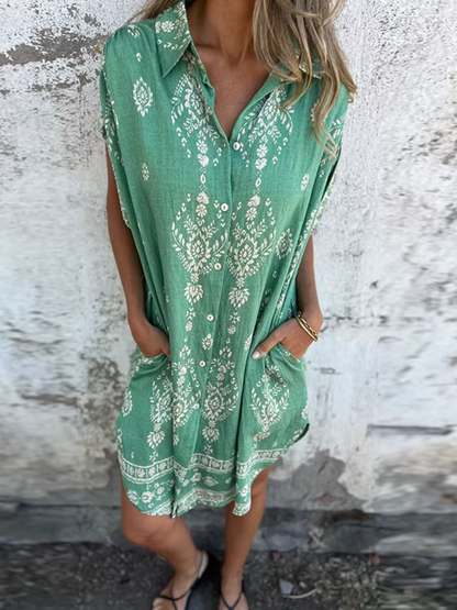 Vestido Floral Estilo Retro SAARA - Vestiria