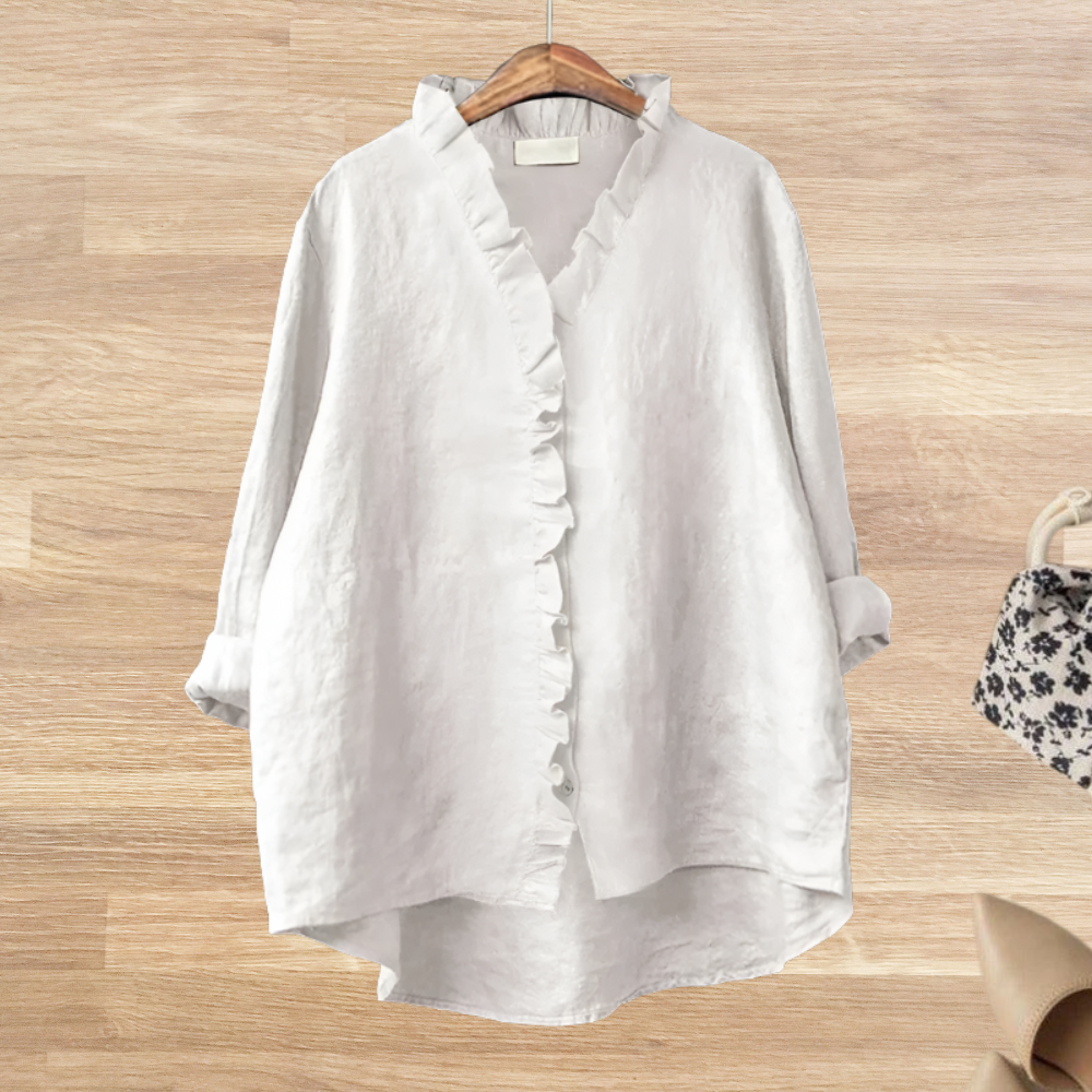 Blusa Ligera con Volantes Femenina LYANA - Vestiria