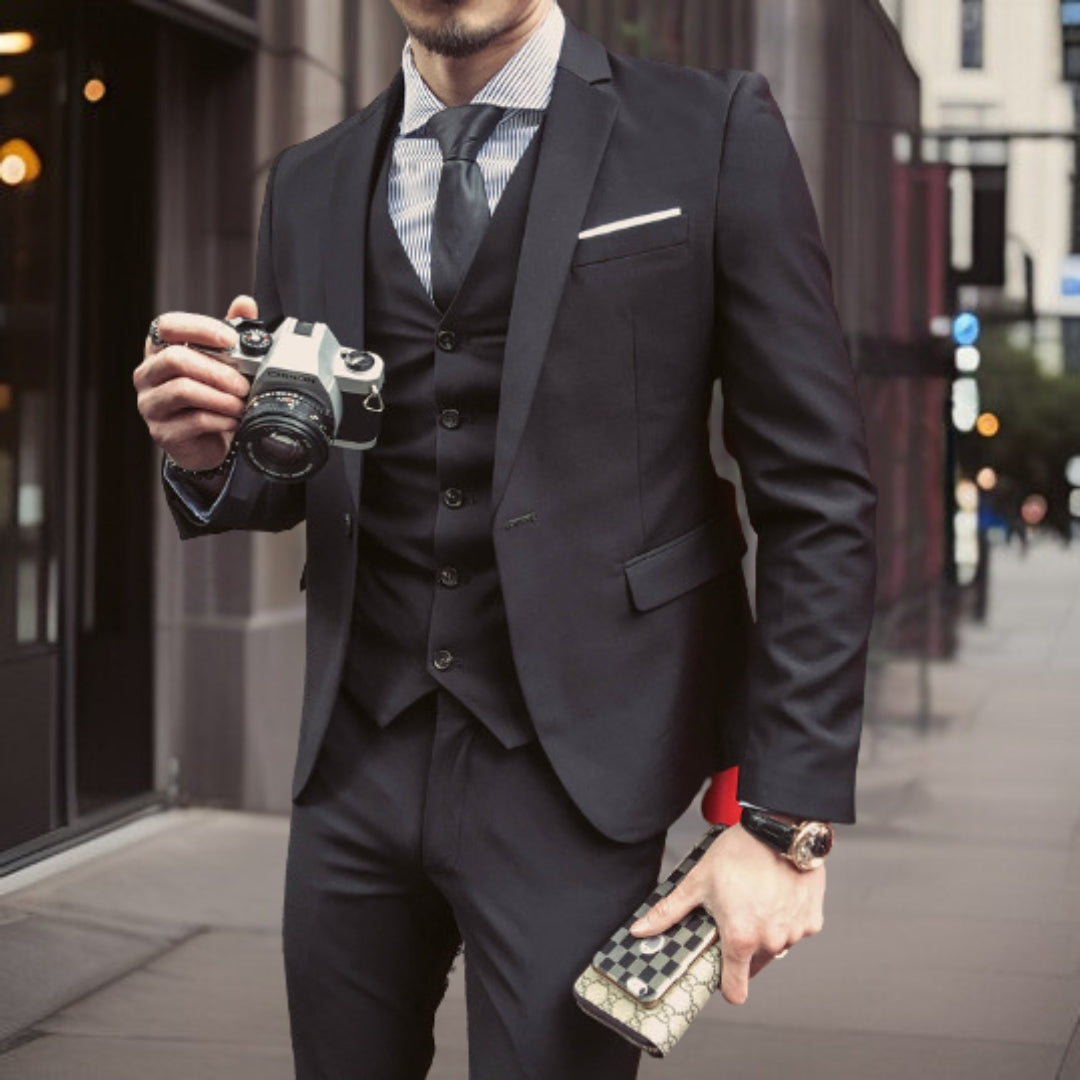 Trajes Slim Clásicos 3 Piezas Elegantes - Vestiria