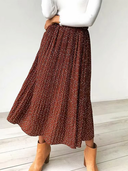 Falda Midi Floral Estampado - Vestiria