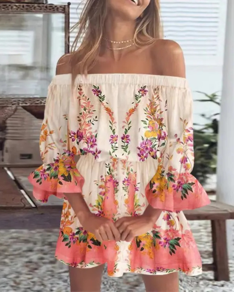 Vestido Boho Sin Mangas Floral Verano