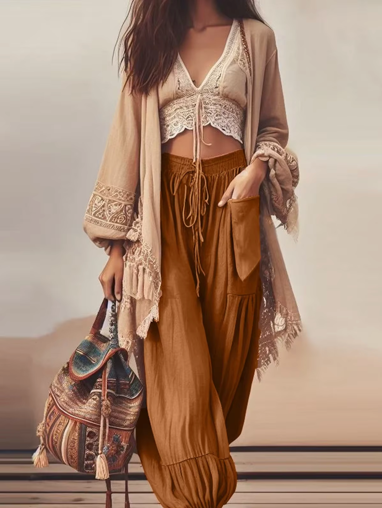 Pantalones Cómodos Estilo Retro - Vestiria