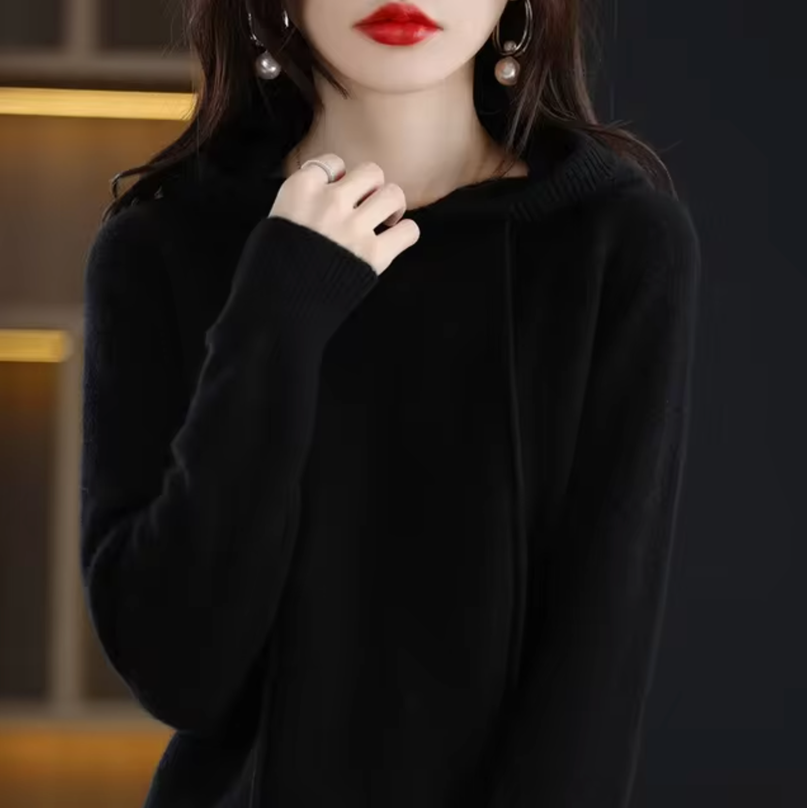 Sudadera Capucha Cálida de Punto - Vestiria