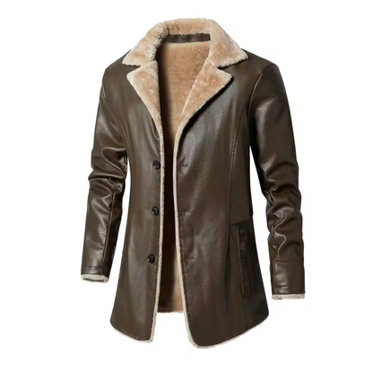 Chaquetón de piel sintética cálido y suave - Vestiria