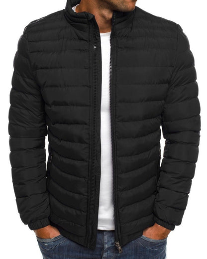 Chaqueta Deportiva Cuello Alto Unicolor