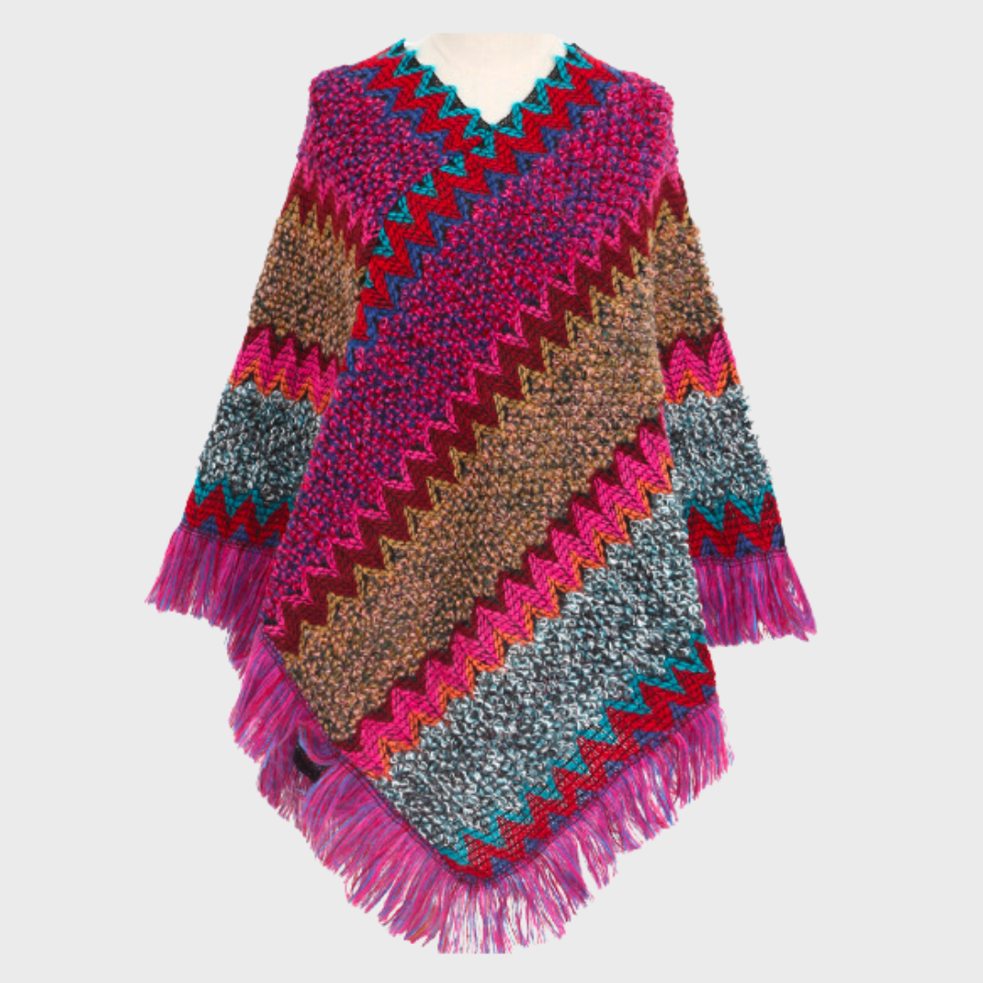 Poncho Mujer Estilo Boho Chic