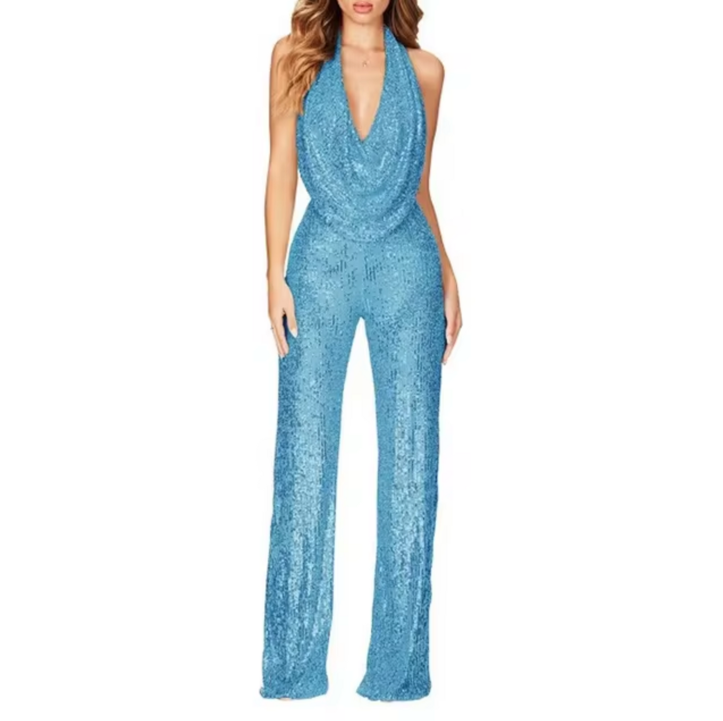 Mono de cuello halter Brillante Fiesta