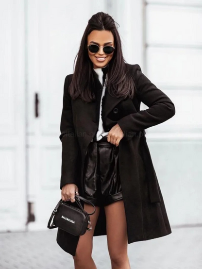 Abrigo Trench Mujer Estiloso Corte Fino
