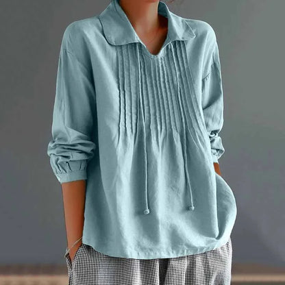 Blusa Plisada Mujer Elegante