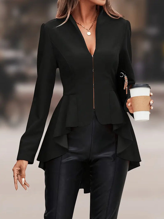 Chaquetón Mujer Estilo Asimétrico Elegante - Vestiria