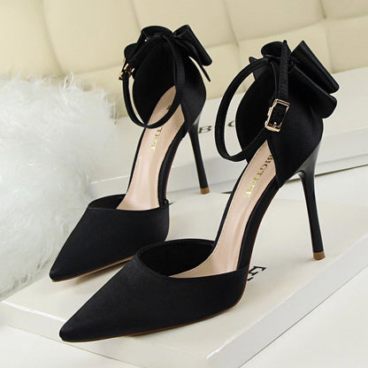 Zapatos de Tacón Alto Mujer Brillante Puntera Estrecha