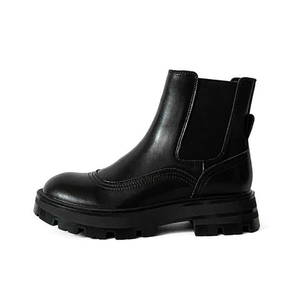 Botas Mujer Piel Elástico Lateral Cómodas