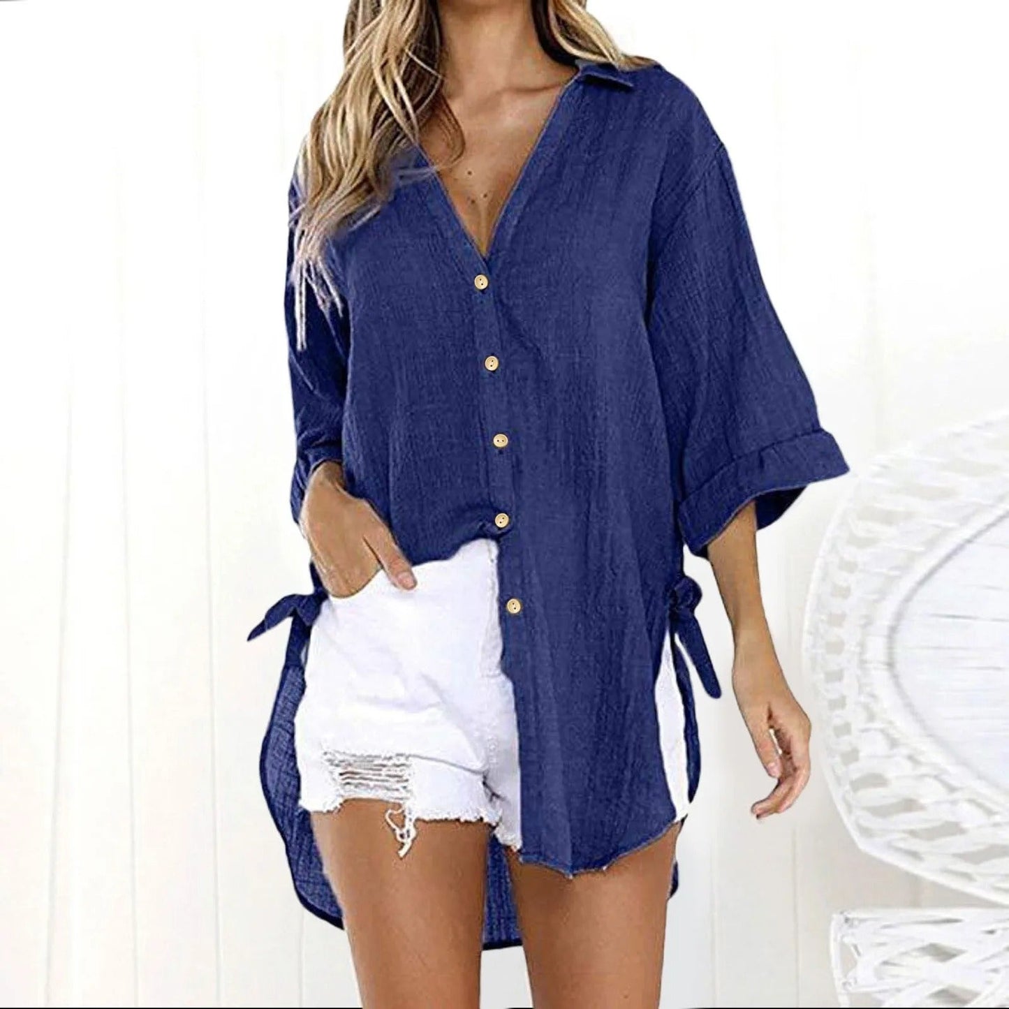 Blusa Mujer Cómoda Cuello en V