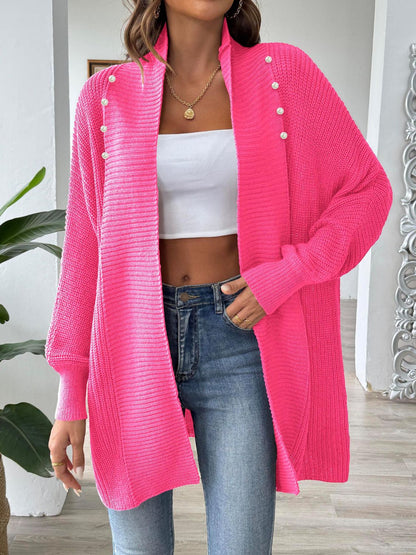 Chaqueta de punto amplia y elegante, manga larga - Vestiria