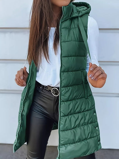 Chaquetón Informal con Capucha y Cremallera