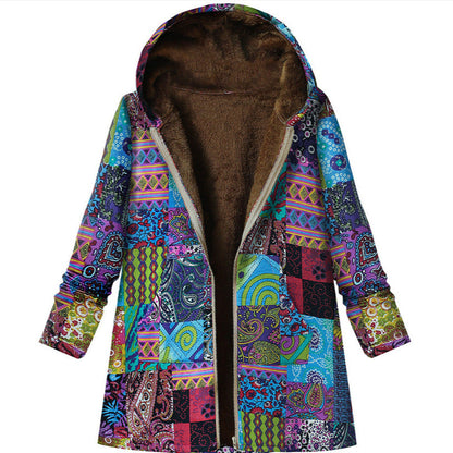 Chaquetón Mujer Estampado Cálido Invierno