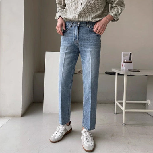 Pantalones Vaqueros Clásicos Hombre Azul Claros - Vestiria