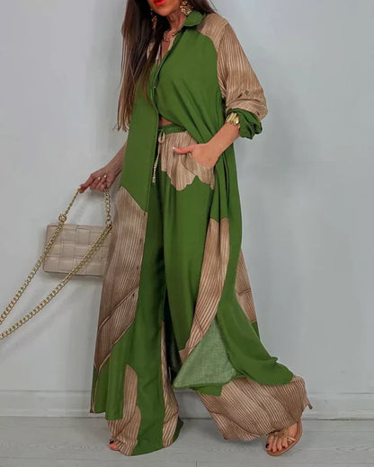 Pantalón y blusa cómodos mujer casual