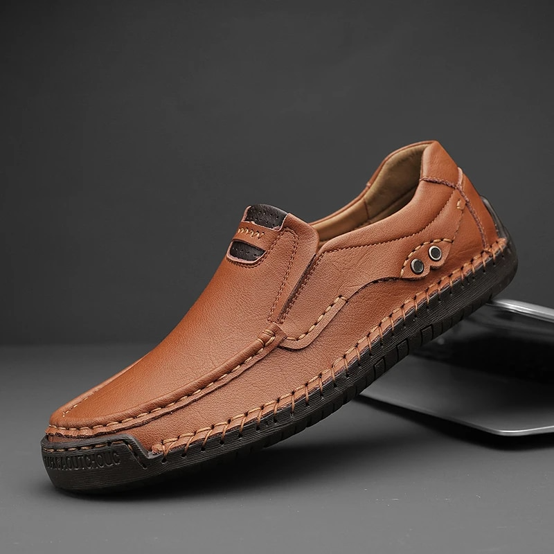 Zapato Cómodo de Cuero Ortopédico