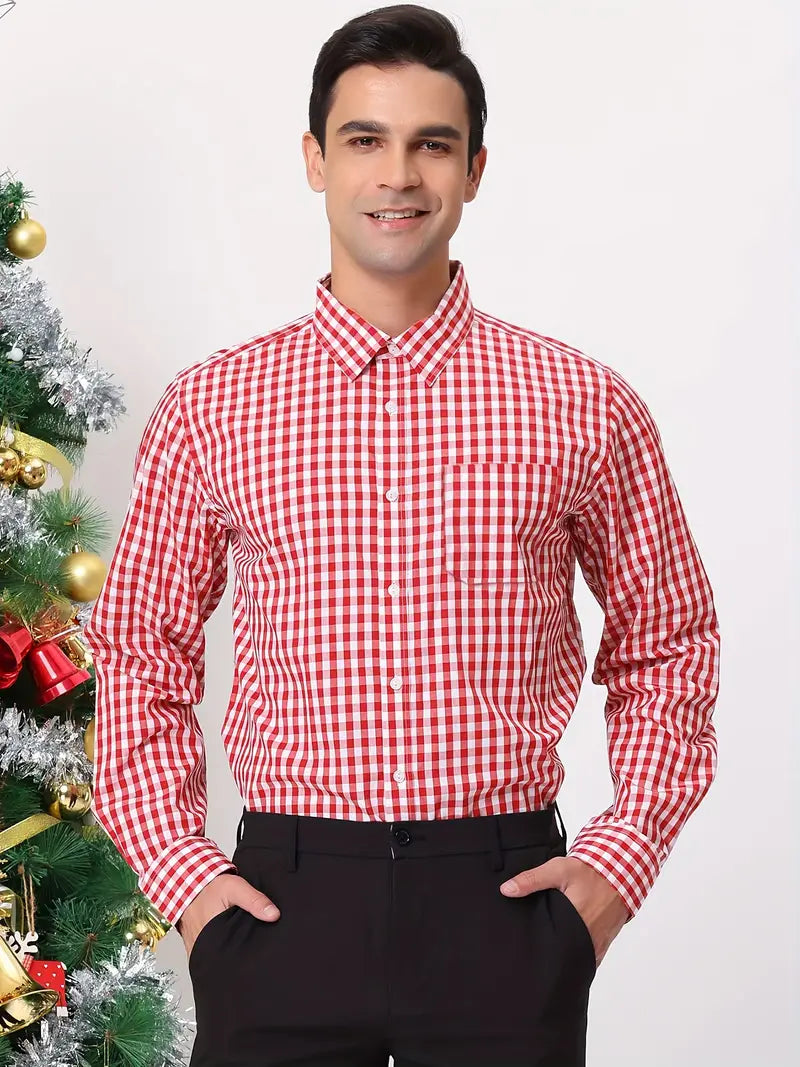 Camisa Cuadros Hombre Elegante