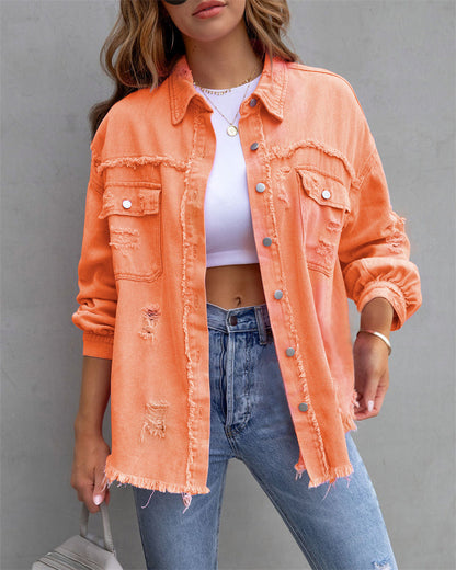 Chaqueta Vaquera Mujer Colorida Primavera