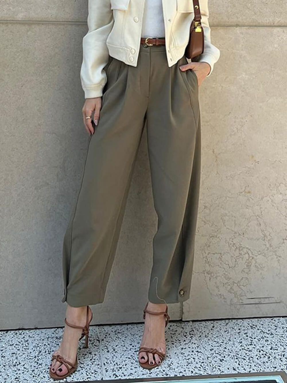 Pantalón Sastre Cintura Alta Ajuestable - Vestiria