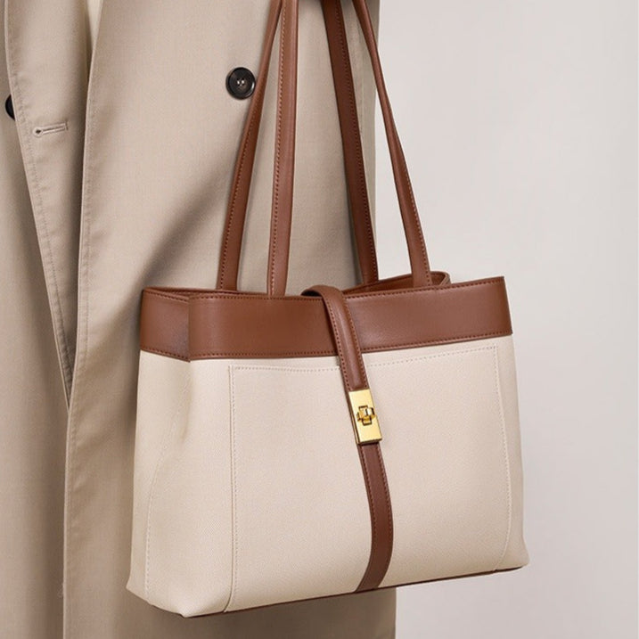 Bolso de mano Mujer Lona Piel Elegante