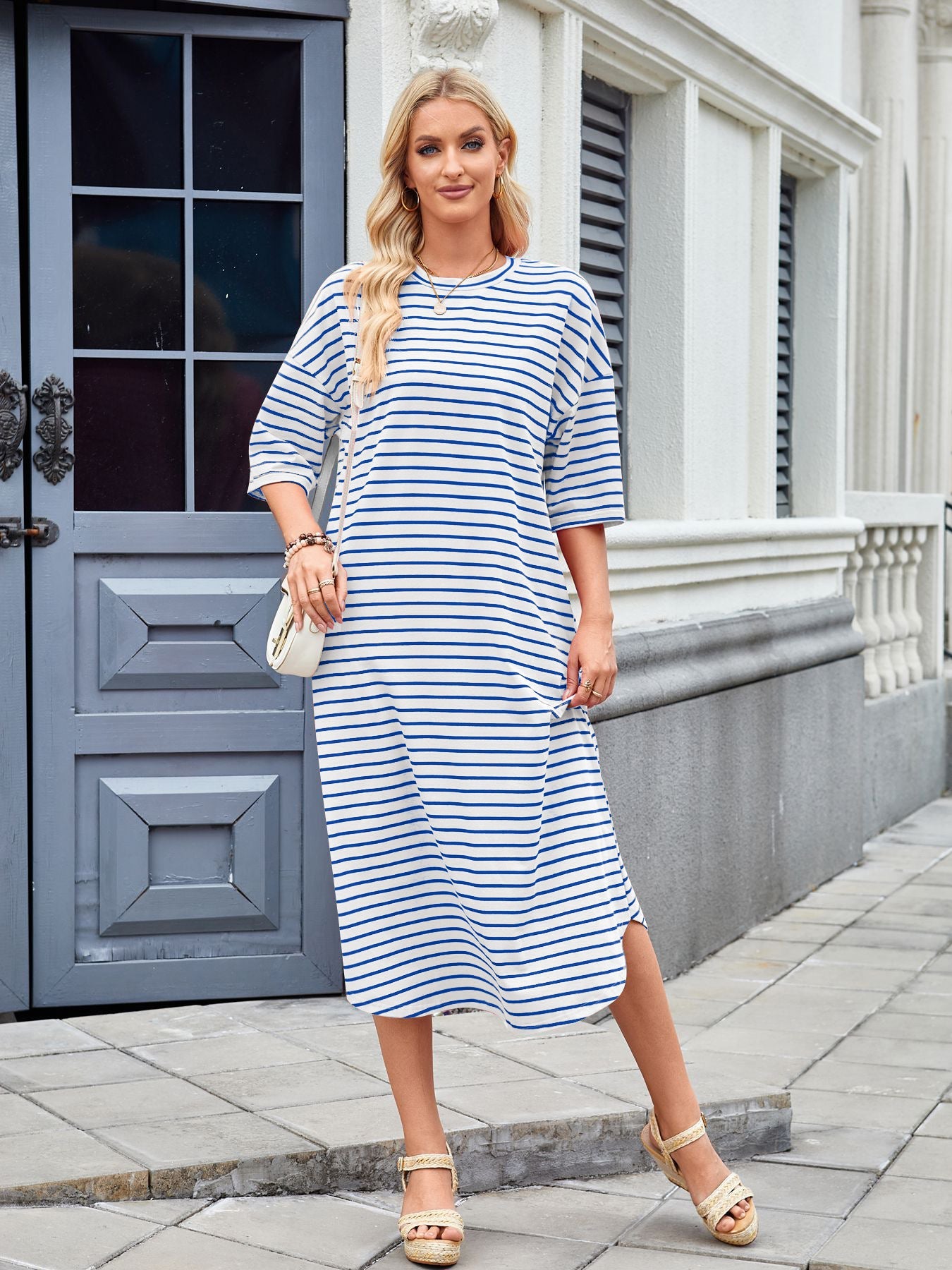 Vestido Estampado de Rayas Fresh para Mujer