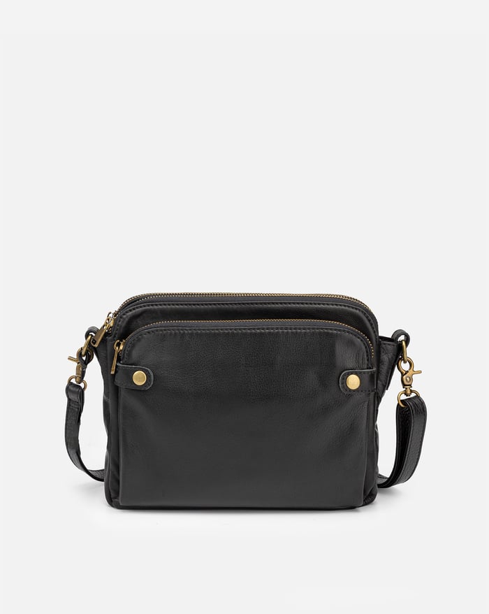 Bolsa de mano de cuero auténtico