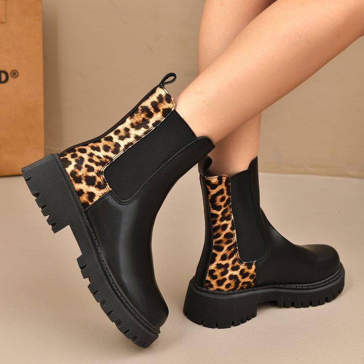 Botas Mujer Cuero Suela Gruesa Moda