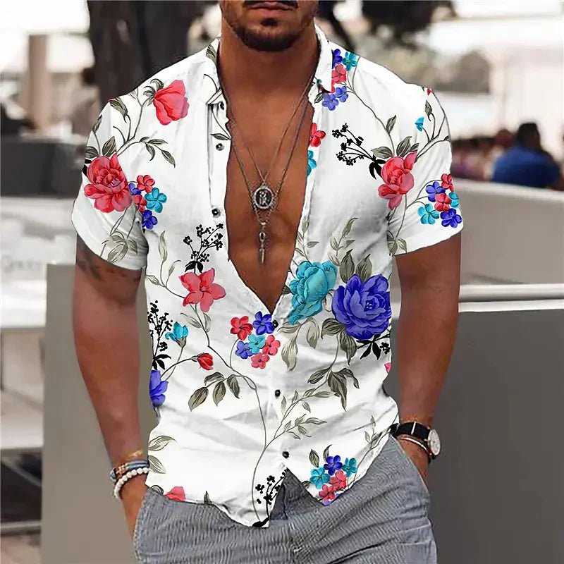 Camisa Hombre Estampado geométrico elegante