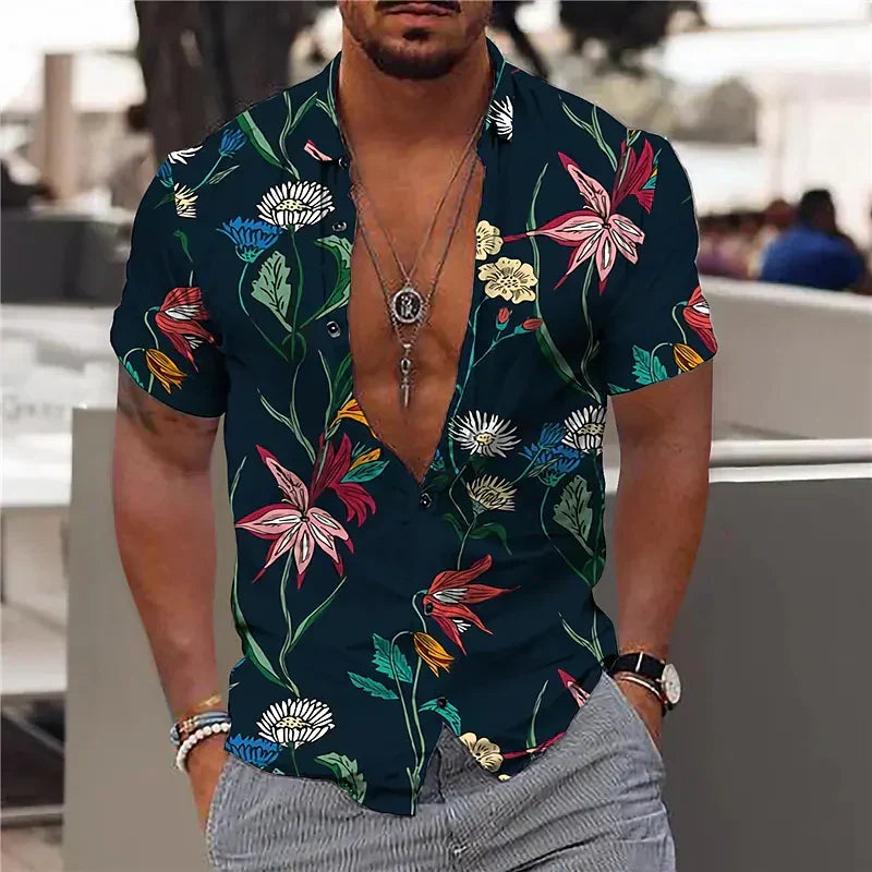 Camisa Hombre Estampado geométrico elegante
