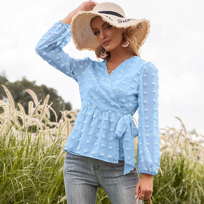 Blusa de Mujer Encaje Florado Primavera