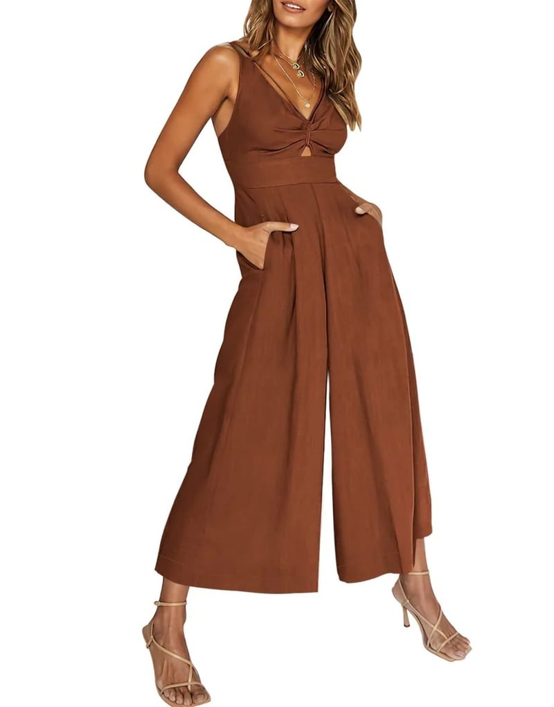 Mono sin mangas elegante escote V