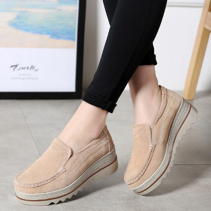 Zapatos confortables de piel mujer