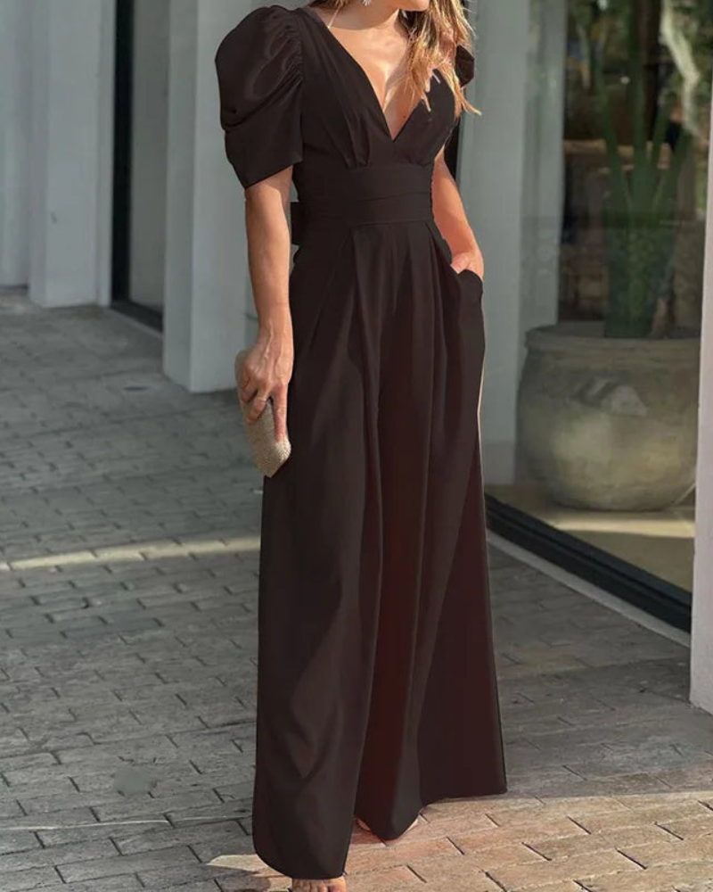 Mono Mujer Elegante Manga Corta