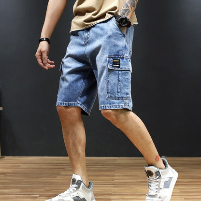 Pantalones Cortos Hombre Denim Rectos Cónfort - Vestiria