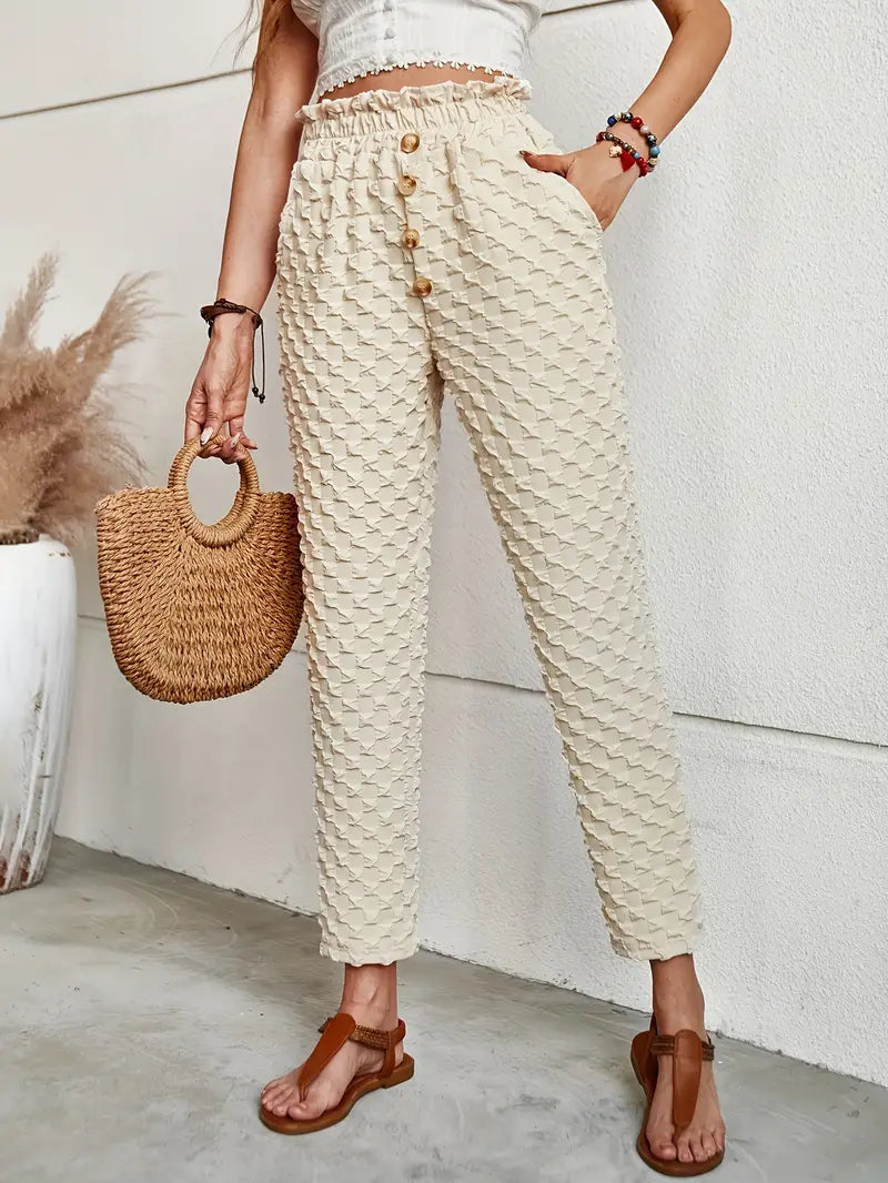 Pantalón Pitillo Estampado Floral Elegante - Vestiria