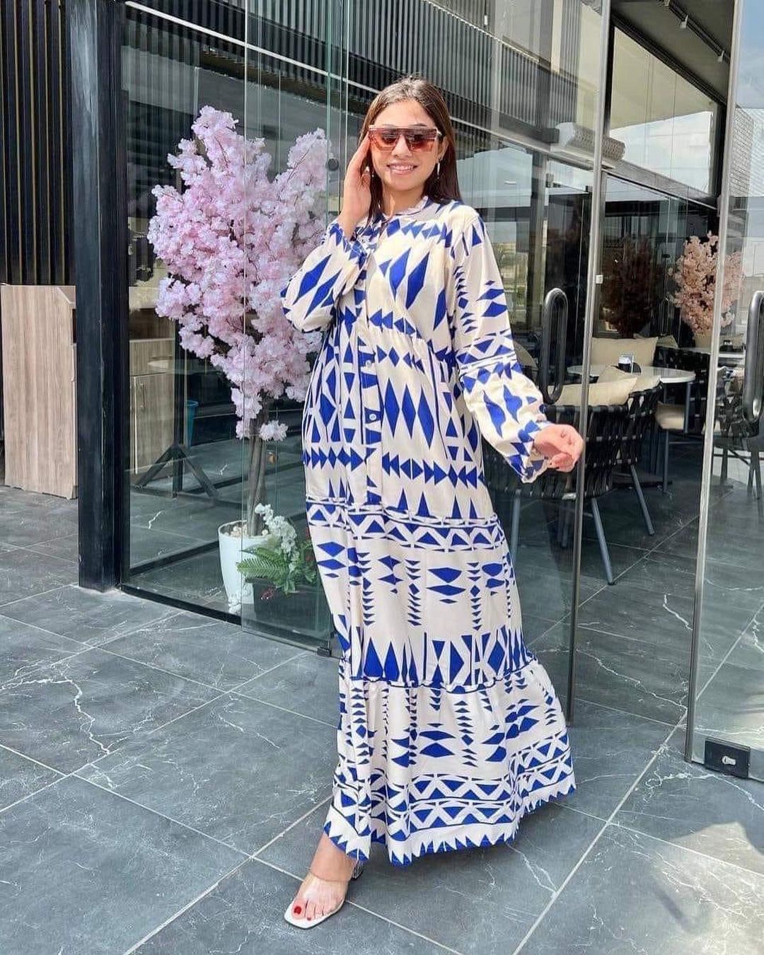 Vestido Boho Chic con Botones Decorativos