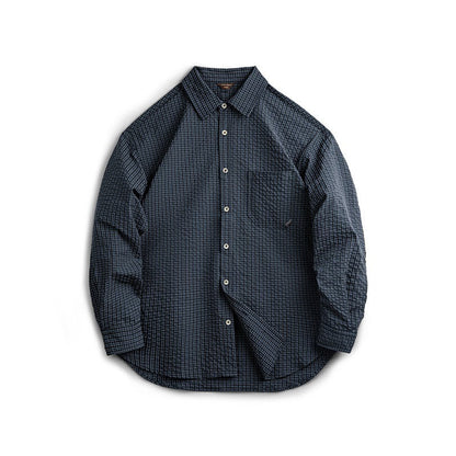 Camisa Hombre Algodón Manga Larga Estilo Clásico