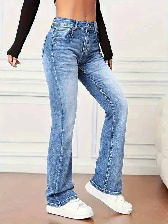 Vaqueros Mujer Anchos Elasticados Retro - Vestiria