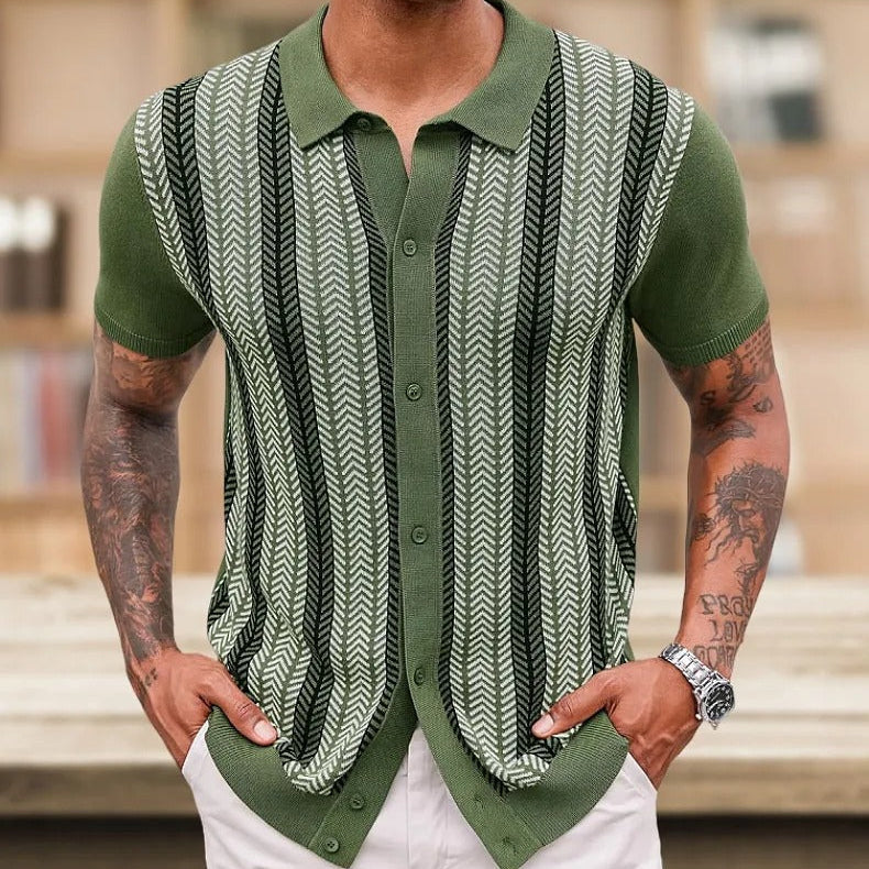 Camisa Polo Hombre Rayas Verticales Estilo Casual - Vestiria