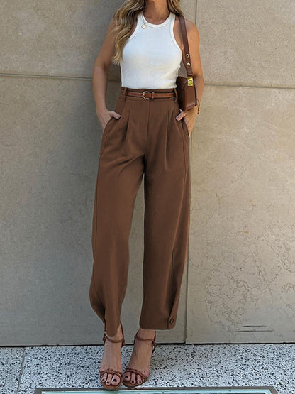 Pantalón Sastre Cintura Alta Ajuestable