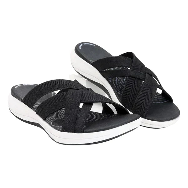 Sandalias cómodas con suela de goma y amortiguación extra