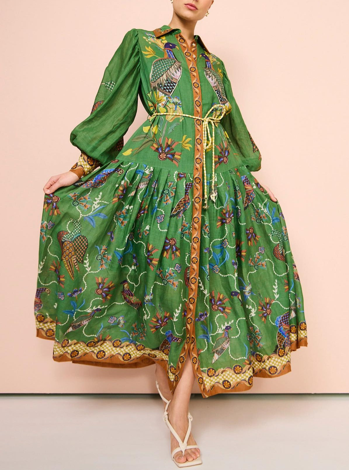 Vestido Boho Verde Esmeralda - Vestiria