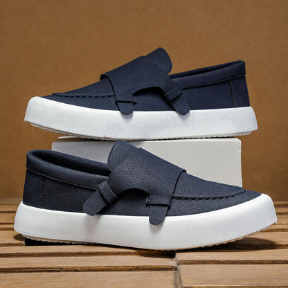 Zapato cómodo con hebilla - Lino natural - Vestiria