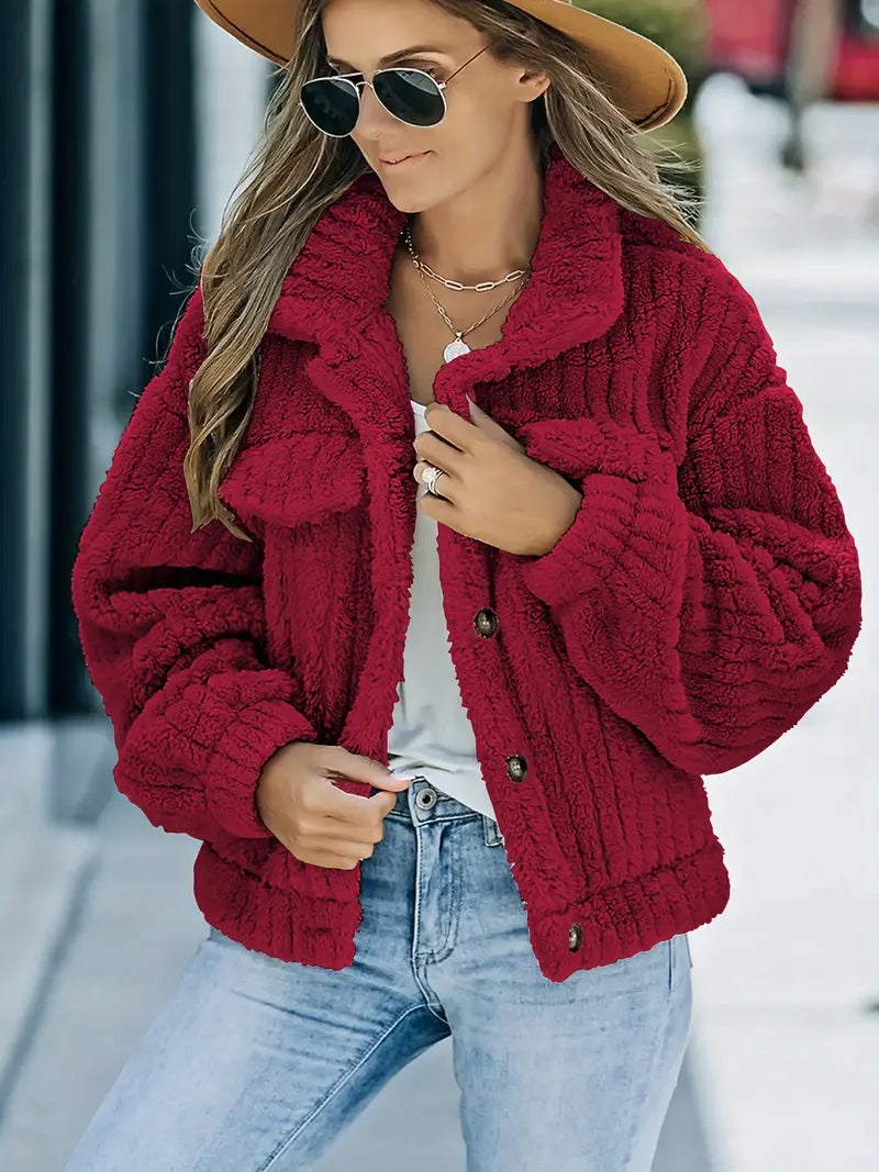 Chaqueta Mujer Piel Sintética Elegante